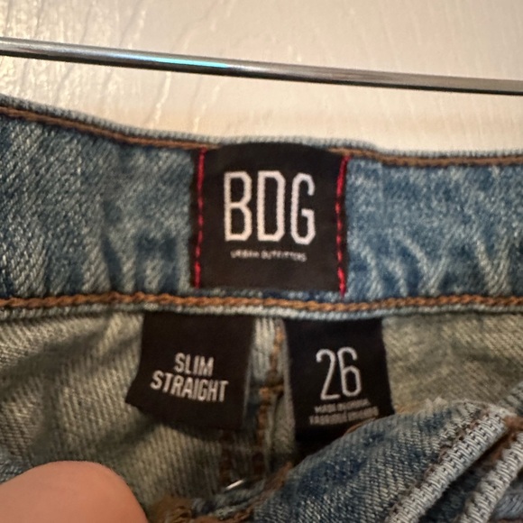 BDG Urban Outfitters Blue Slim Straight Leg Jeans Size 26 - Picture 4 of 10